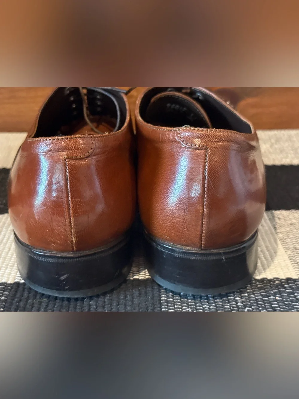 Florsheim Brown Leather Cap-Toe Oxfords